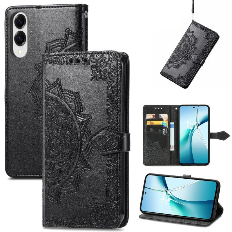 Läderskal Fodral Samsung Galaxy S25 5g Edge Barock Mandala