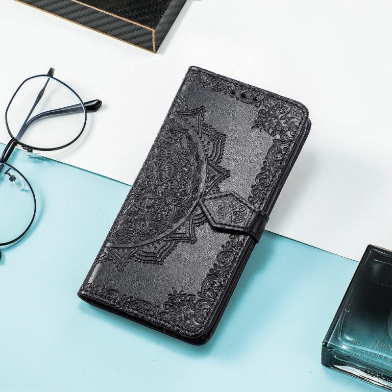 Läderskal Fodral Samsung Galaxy S25 5g Edge Barock Mandala