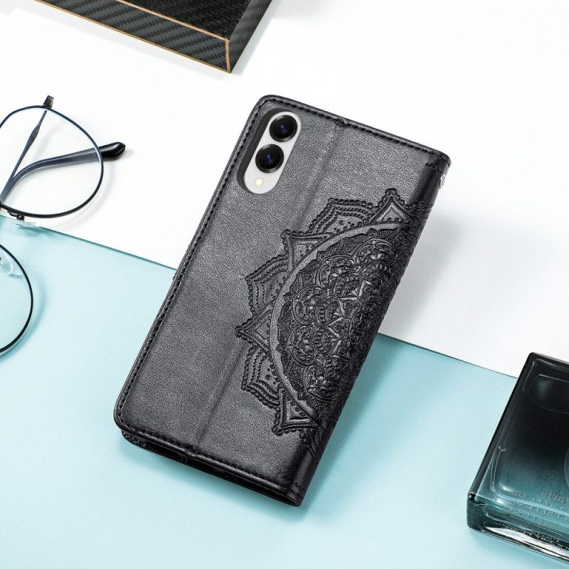 Läderskal Fodral Samsung Galaxy S25 5g Edge Barock Mandala