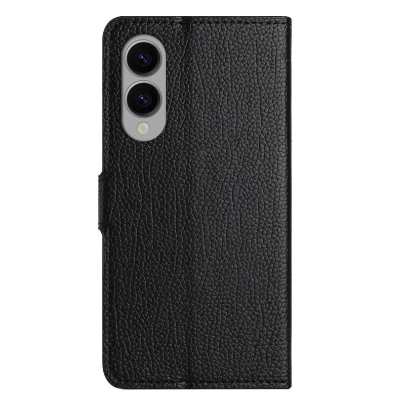 Läderskal Fodral Samsung Galaxy S25 5g Edge Enfärgad