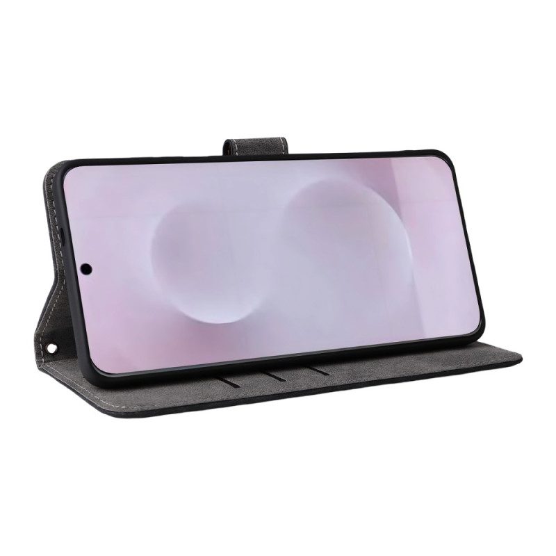 Läderskal Fodral Samsung Galaxy S25 5g Edge Rfid-funktion Med Rem