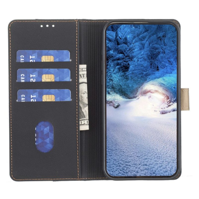 Läderskal Fodral Samsung Galaxy S25 5g Edge Tvåfärgad Binfen-färg