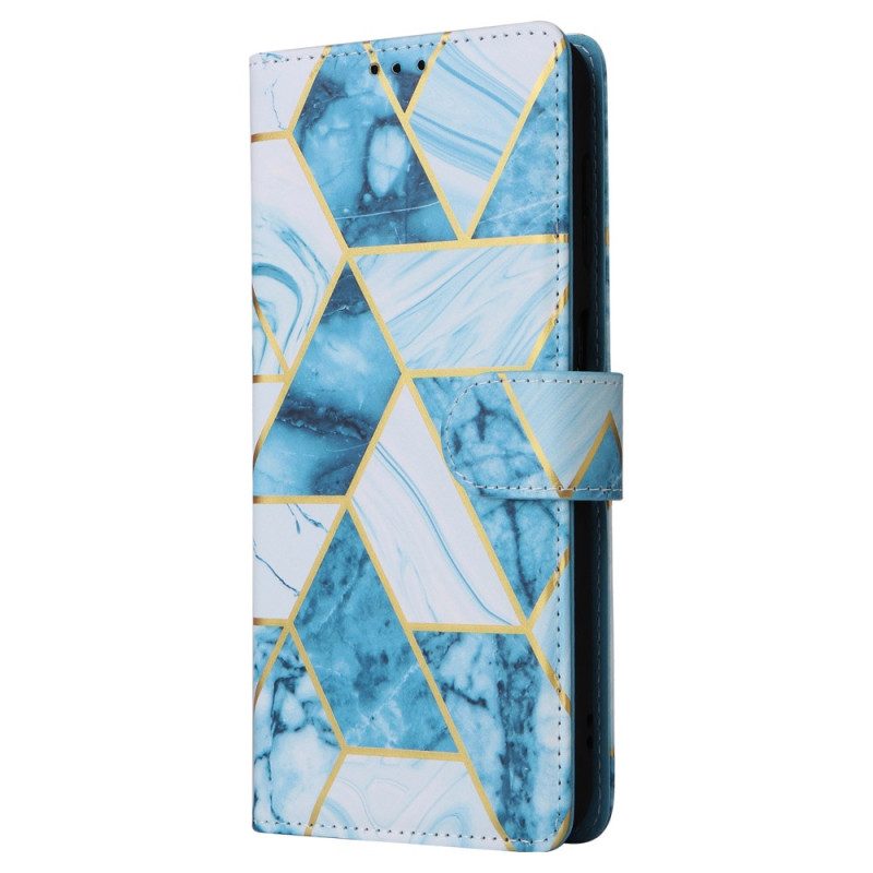 Läderskal Fodral Samsung Galaxy S25 Fe Marmorstil
