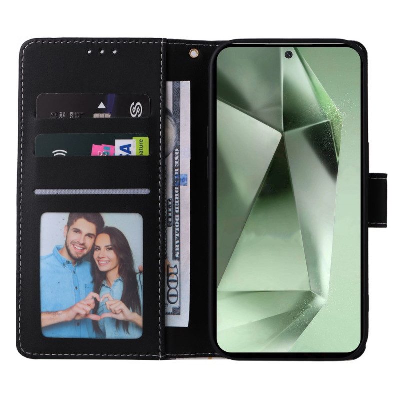 Läderskal Fodral Samsung Galaxy S25 Fe Marmorstil