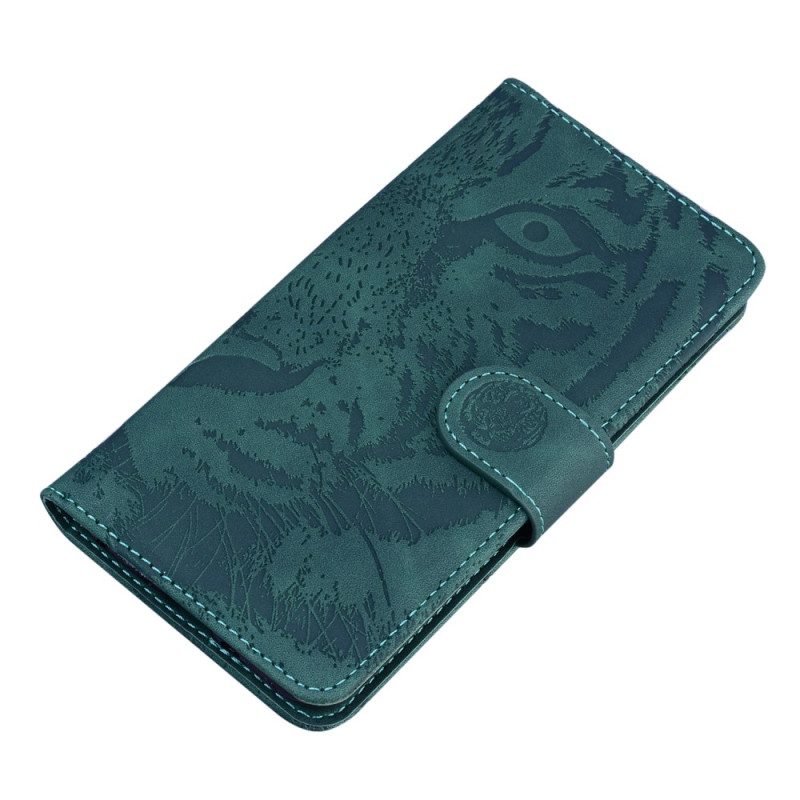 Läderskal Fodral Samsung Galaxy S25 Fe Tigermönster