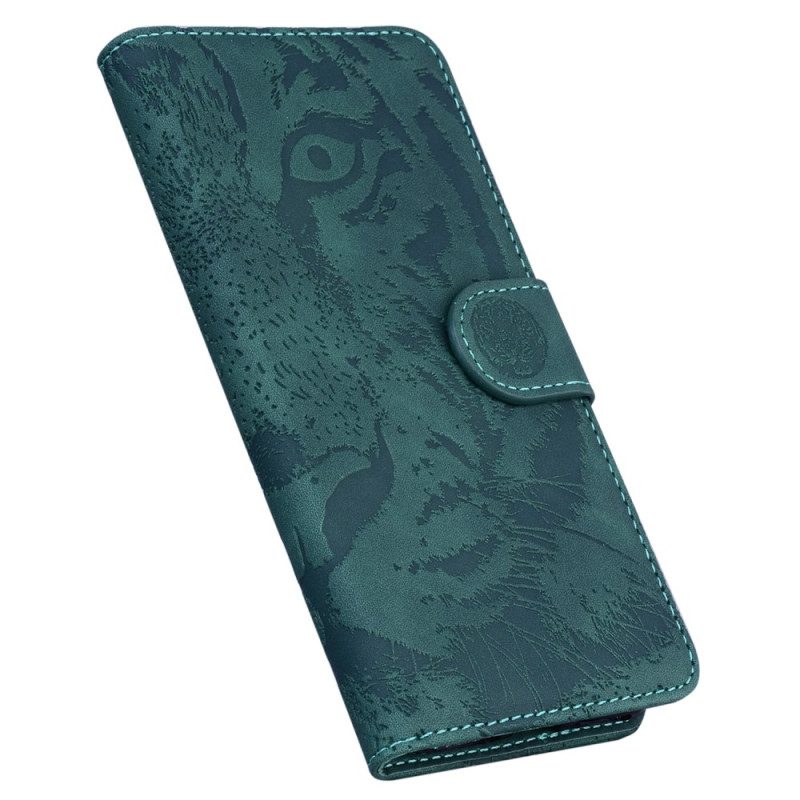 Läderskal Fodral Samsung Galaxy S25 Fe Tigermönster