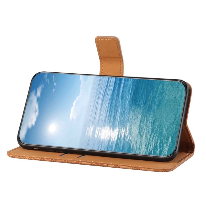 Läderskal Fodral Samsung Galaxy S25 Ultra 5g Etnisk Stil Med Rem