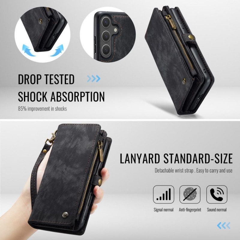 Läderskal Fodral Samsung Galaxy S26 Avtagbart Caseme-skal