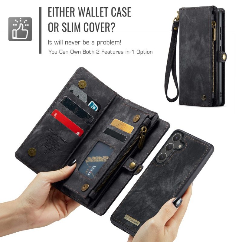Läderskal Fodral Samsung Galaxy S26 Avtagbart Caseme-skal