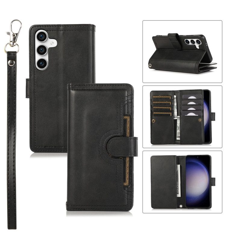 Läderskal Fodral Samsung Galaxy S26 Magnetisk Plånbok Och Rem