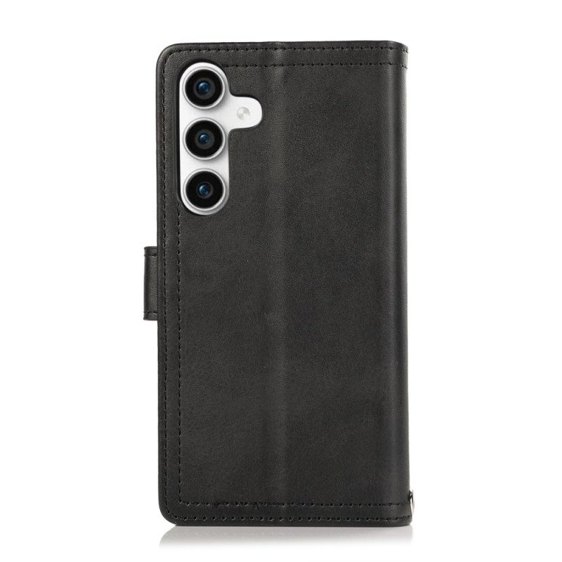 Läderskal Fodral Samsung Galaxy S26 Magnetisk Plånbok Och Rem