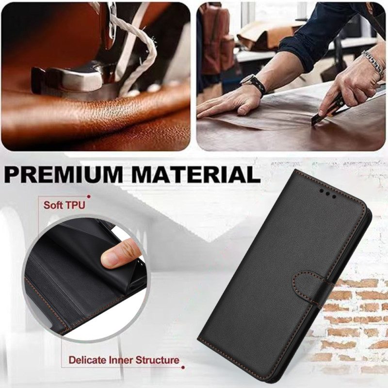 Läderskal Fodral Samsung Galaxy S26 Plus Enfärgad Lädereffekt