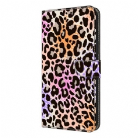 Läderskal Fodral Samsung Galaxy S26 Plus Prickigt Leopardmönster