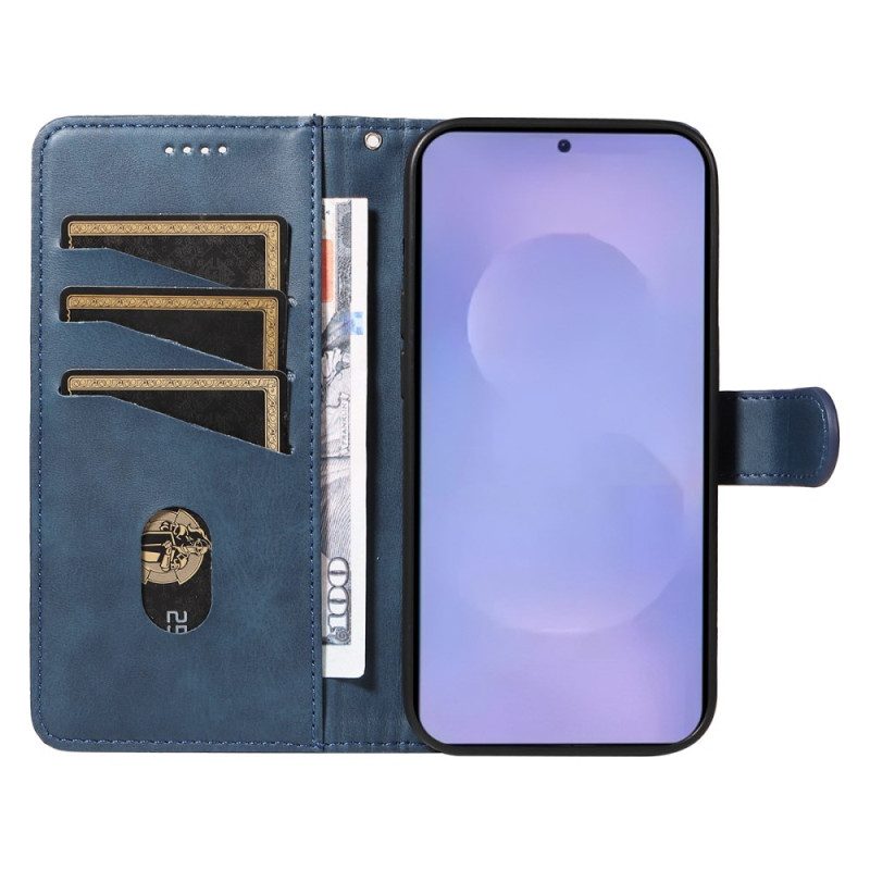 Läderskal Fodral Samsung Galaxy S26 T-designlinjer