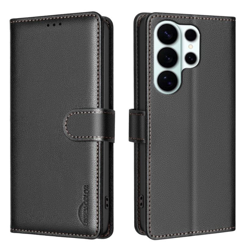 Läderskal Fodral Samsung Galaxy S26 Ultra Klassisk Binfen-färg
