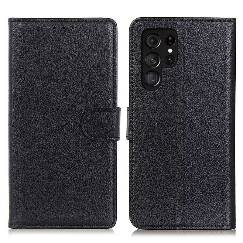 Läderskal Fodral Samsung Galaxy S26 Ultra Traditionell Konstläder