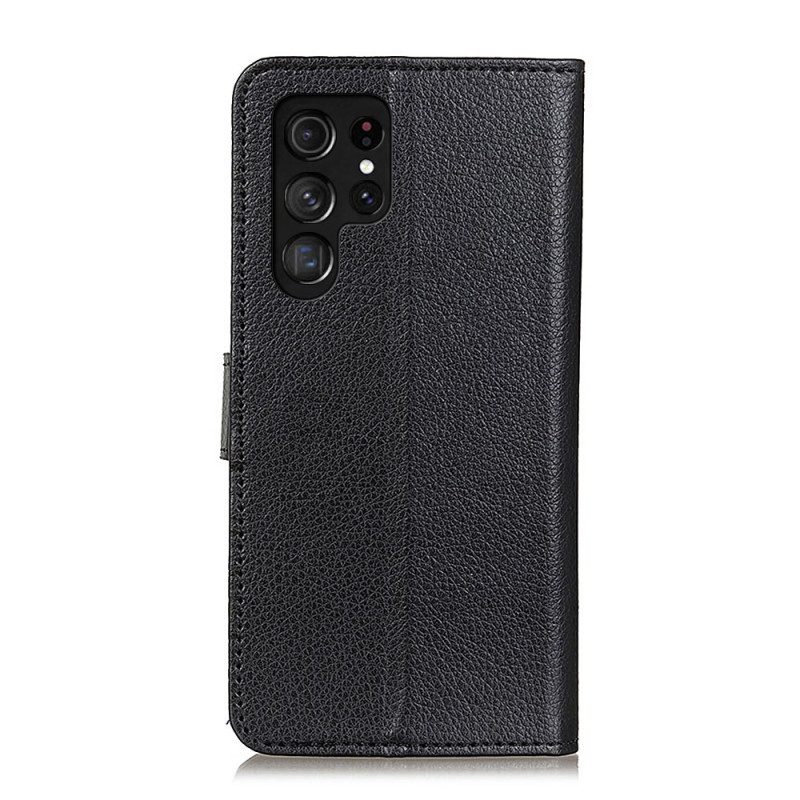 Läderskal Fodral Samsung Galaxy S26 Ultra Traditionell Konstläder