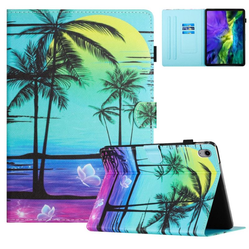 Läderskal Fodral Samsung Galaxy Tab S11 Kokospalmer