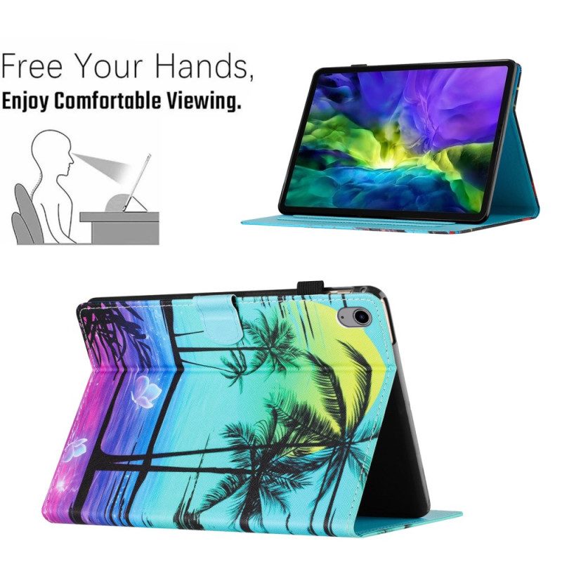 Läderskal Fodral Samsung Galaxy Tab S11 Kokospalmer