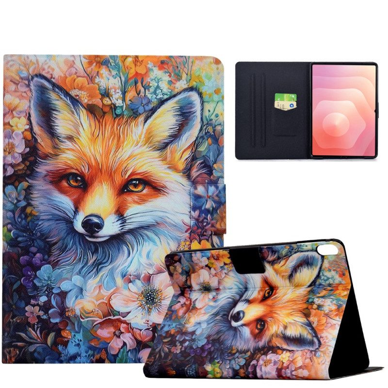 Läderskal Fodral Samsung Galaxy Tab S11 Rävmålning