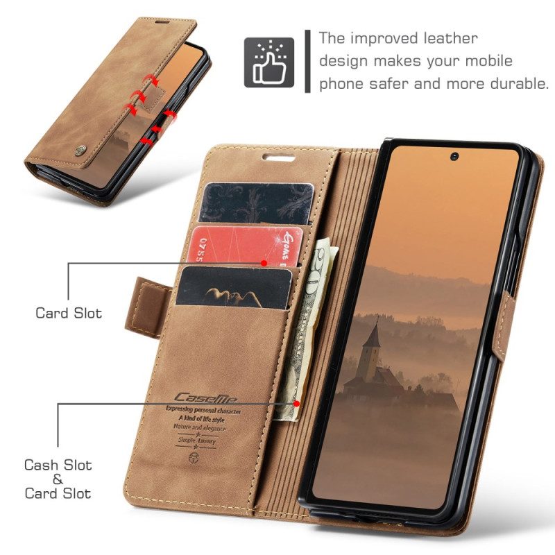 Läderskal Fodral Samsung Galaxy Z Fold 7 Caseme