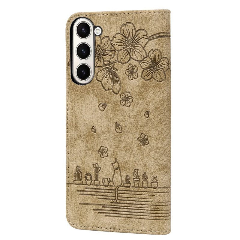 Läderskal Fodral Samsung Galaxy Z Fold 7 Kattscen