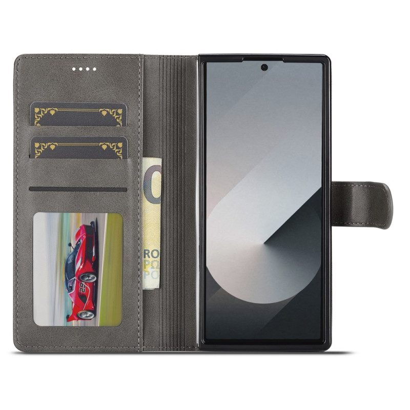 Läderskal Fodral Samsung Galaxy Z Fold 7 Lc.imeeke
