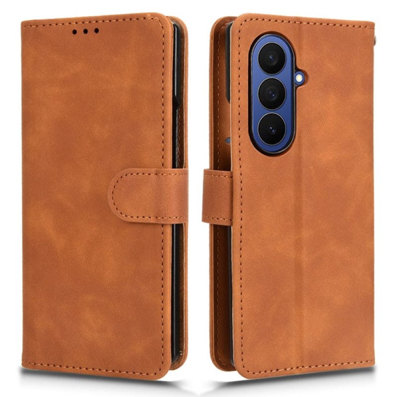 Läderskal Fodral Samsung Galaxy Z Fold 7 Mockaeffekt