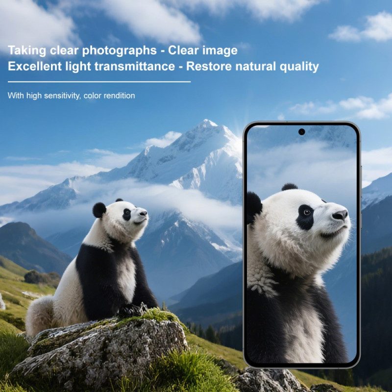 Linsskydd I Härdat Glas För Samsung Galaxy S25 Fe (svart Cirkeldesign) Imak
