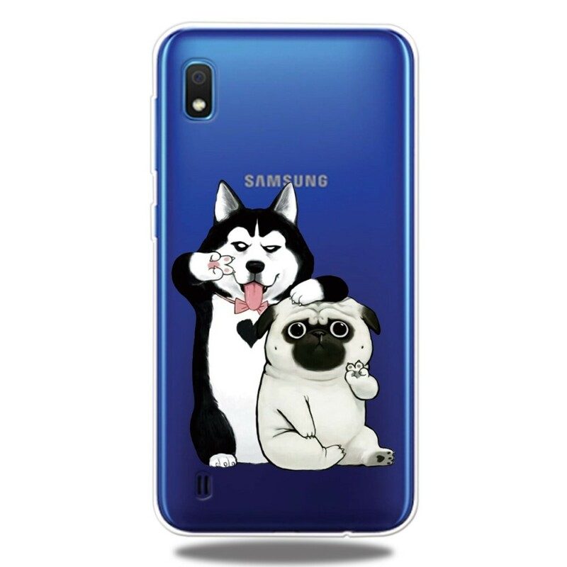 Mobilskal För Samsung Galaxy A10 Roliga Hundar