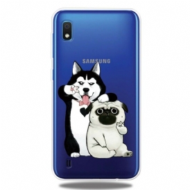 Mobilskal För Samsung Galaxy A10 Roliga Hundar