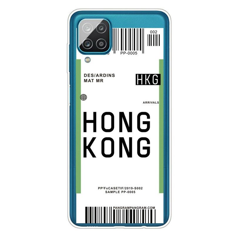 Mobilskal För Samsung Galaxy A12 / M12 Boardingkort Till Hong Kong