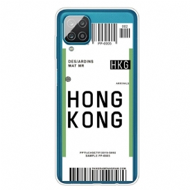 Mobilskal För Samsung Galaxy A12 / M12 Boardingkort Till Hong Kong