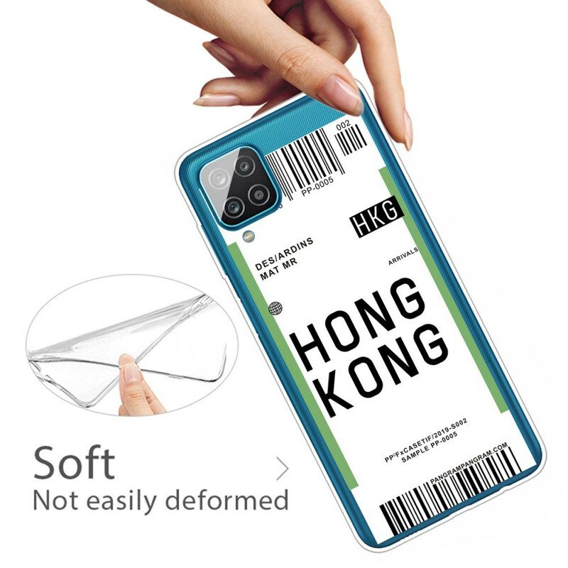 Mobilskal För Samsung Galaxy A12 / M12 Boardingkort Till Hong Kong