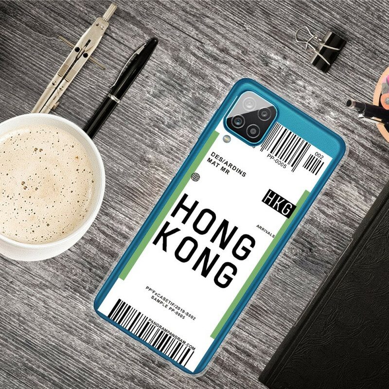 Mobilskal För Samsung Galaxy A12 / M12 Boardingkort Till Hong Kong