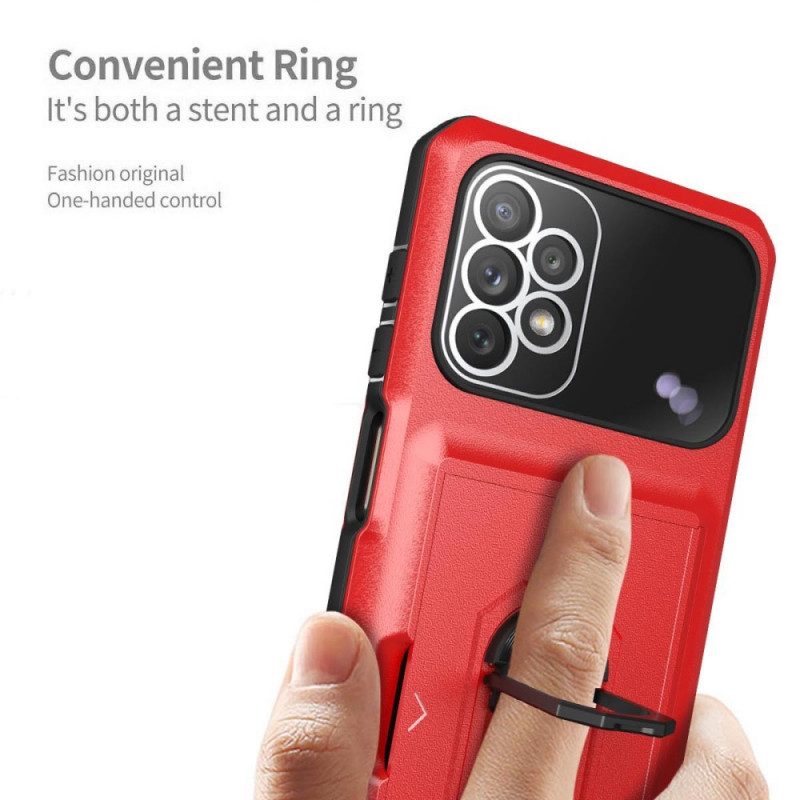 Mobilskal För Samsung Galaxy A13 Korthållare Och Ring-support