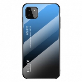 Mobilskal För Samsung Galaxy A22 5G Hej Härdat Glas