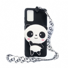Mobilskal För Samsung Galaxy A41 3d Panda Med Karbinhake