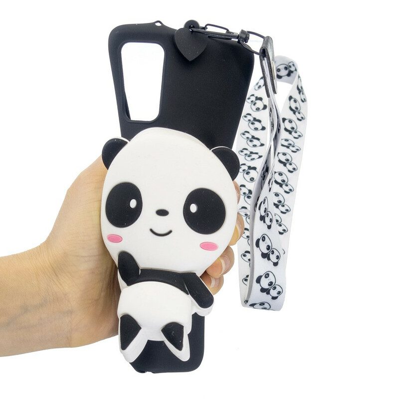 Mobilskal För Samsung Galaxy A41 3d Panda Med Karbinhake