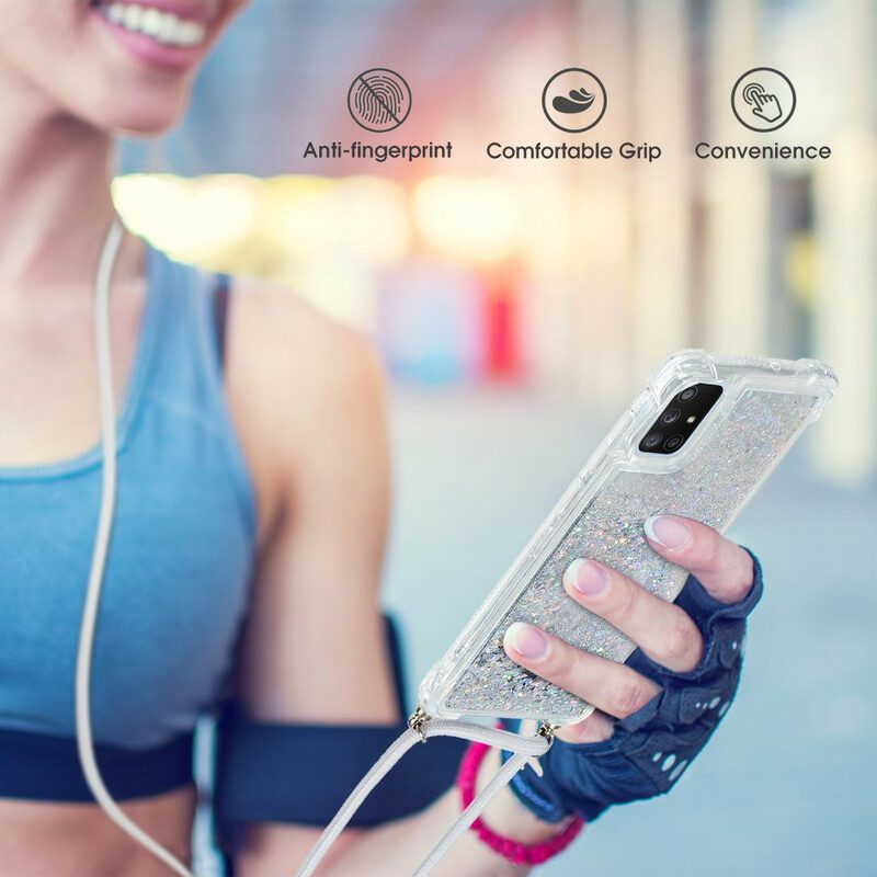 Mobilskal För Samsung Galaxy A51 5G Paljetter Med Sladd