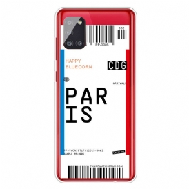 Mobilskal För Samsung Galaxy A51 Boardingkort Till Paris