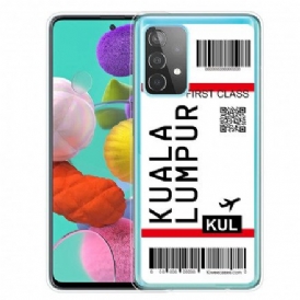 Mobilskal För Samsung Galaxy A52 4G / A52 5G / A52s 5G Boardingkort Till Kuala Lumpur