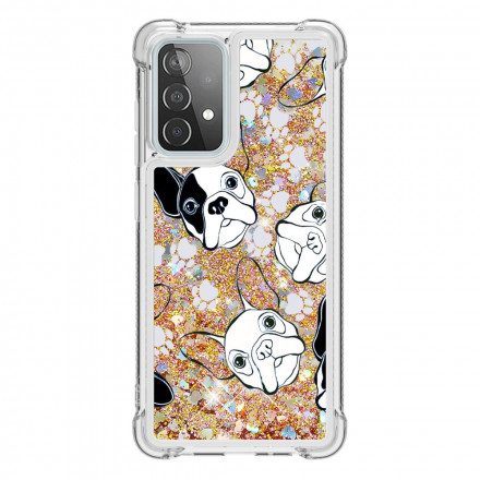 Mobilskal För Samsung Galaxy A52 4G / A52 5G / A52s 5G Herr Glitter Dog