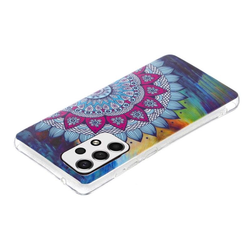Mobilskal För Samsung Galaxy A53 5G Fluorescerande Färgglada Mandala