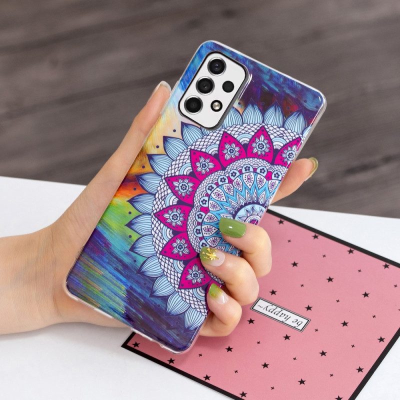 Mobilskal För Samsung Galaxy A53 5G Fluorescerande Färgglada Mandala