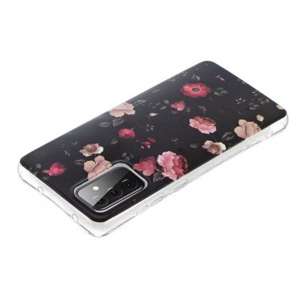 Mobilskal För Samsung Galaxy A72 4G / 5G Fluorescerande Blomsterserie