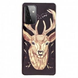 Mobilskal För Samsung Galaxy A72 4G / 5G Fluorescerande Majestic Stag