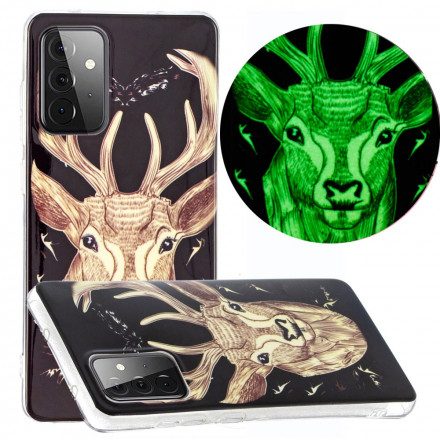 Mobilskal För Samsung Galaxy A72 4G / 5G Fluorescerande Majestic Stag