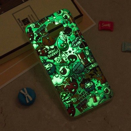 Mobilskal För Samsung Galaxy J6 Fluorescerande Galenskap