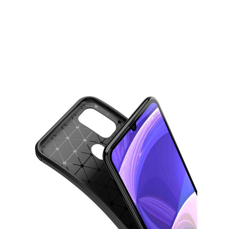 Mobilskal För Samsung Galaxy M21 Flexibel Kolfiberstruktur